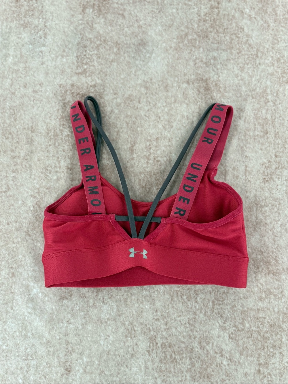 Under Armour Red & Black Strappy Sports Bra Size XS